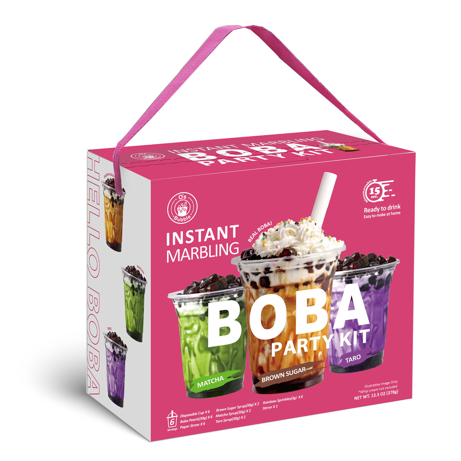 O's Bubble Instant Marbling Boba Party Kit (Ambient) – 6 Servings